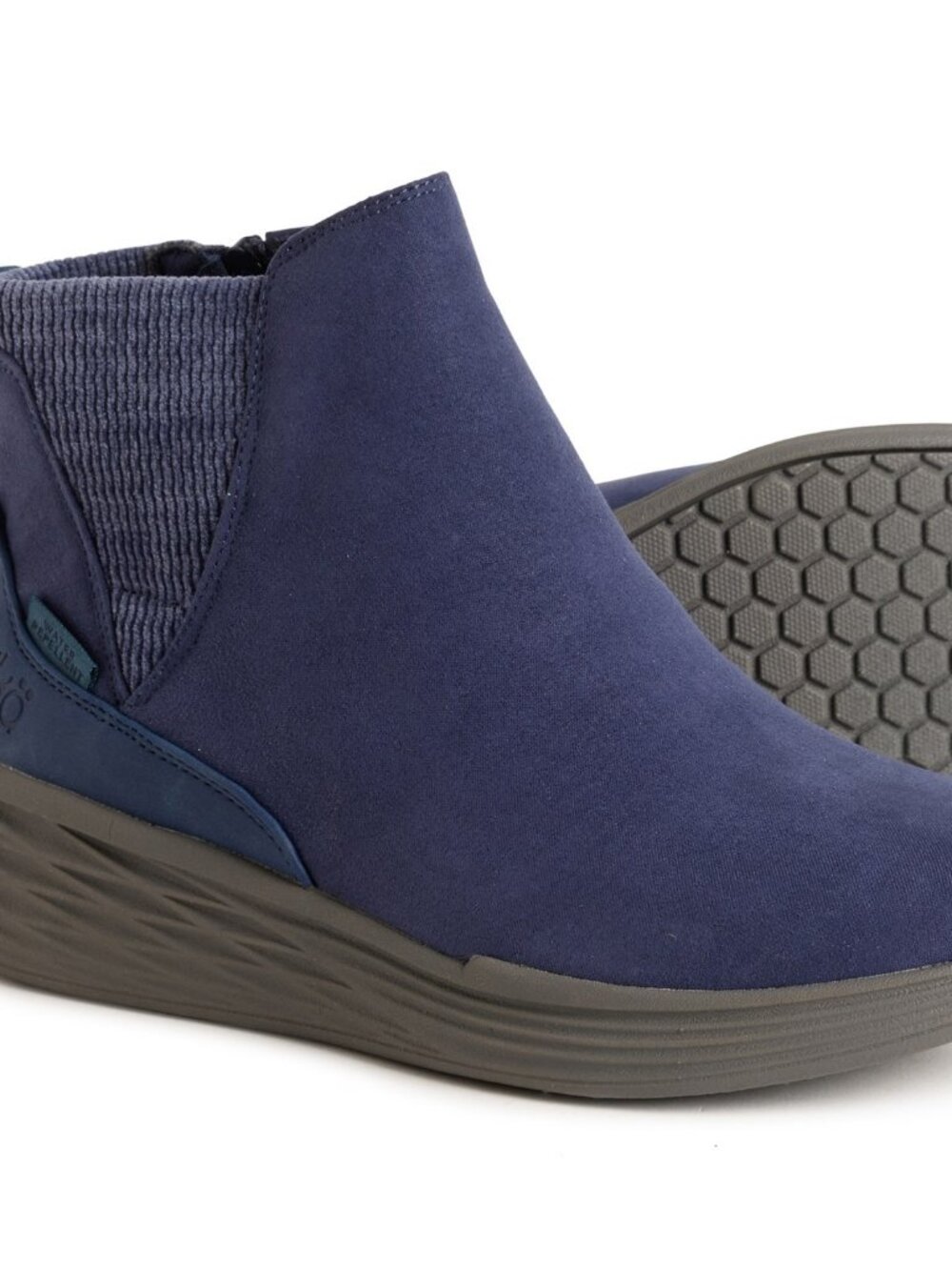Ryka  Noelle Next Water Resistant Wedge Ankle Boot Academy Blue Suede Size 6 NIB